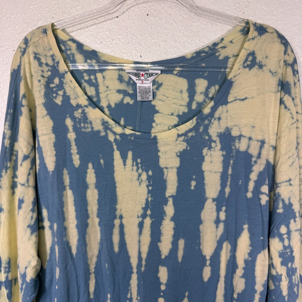 Hard Tail Top Womens Small Tie Dye Long Sleeve Tunic Cotton Modal Artsy USA Y2K - Picture 6 of 12